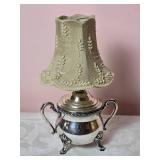 Elegant Vintage Silver Plate Urn Accent Lamp