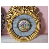 Charming Antique Hanpainted Porcelain Cameo Collection - (3)
