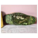 Brilliant Vintage Landscape Paintings on Live Edge Wood