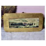 Brilliant Vintage Landscape Paintings on Live Edge Wood