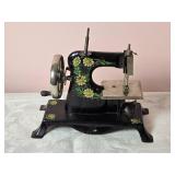 Antique Casige Full Body  Toy Sewing Machine - Handpainted Floral Accent