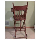 Incredible Antique Rolling High-Chair