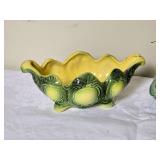 Vintage Glazed Hanpainted Floral Pottery - Hull Pottery & Others - (3)