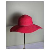 Vintage Maison Michel Red Wide Brim Women