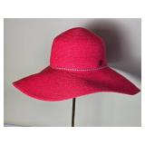 Vintage Maison Michel Red Wide Brim Women
