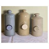 Amazing Antique Ceramic Bed Warmer Bottle Set - (3)