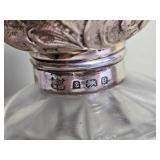 Brilliant Vintage Crystal Perfume Bottle Pair with Sterling Silver Stopper