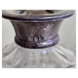 Sparkling Fine Crystal Perfume Bottle Set with Sterling Silver Accent