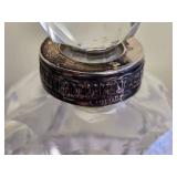 Sparkling Fine Crystal Perfume Bottle Set with Sterling Silver Accent