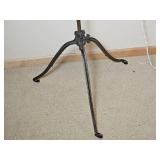 Antique Iron and Wood Book Stand Pedestal