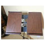 Antique Iron and Wood Book Stand Pedestal