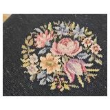Antique Clawfoot Needlepoint Piano Stool