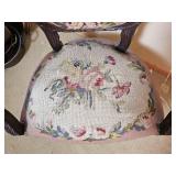 Antique French Needlepoint Bergère Arm Chair