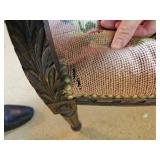 Antique French Needlepoint Bergère Arm Chair