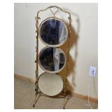 Gold Gilt Collapsing Mirrored French Pastry Stand