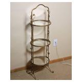 Gold Gilt Collapsing Mirrored French Pastry Stand