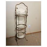 Gold Gilt Collapsing Mirrored French Pastry Stand