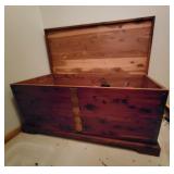 Copper Banded Cedar Trunk Blanket Chest