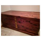 Copper Banded Cedar Trunk Blanket Chest