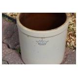 Antique 3-Gallon Stoneware Crock with USA Crown Marking