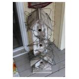 Tall Rustic Birdhouse with Weathered Finish