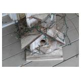 Tall Rustic Birdhouse with Weathered Finish