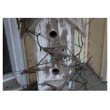 Tall Rustic Birdhouse with Weathered Finish