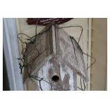 Tall Rustic Birdhouse with Weathered Finish