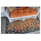 5-Piece Wicker Patio Furniture Set with Colorful Cushions