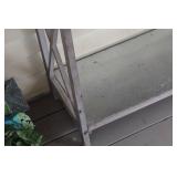 Vintage Metal and Wood Console Table with Drawers