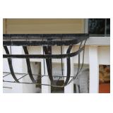 Black Metal Wall-Mounted Planter Basket