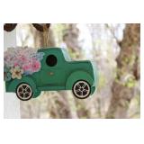 Decorative Vintage Truck Birdhouse with Floral Design