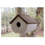 Handcrafted Wooden Birdhouse with Natural Finish