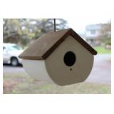 Handcrafted Wooden Birdhouse with Natural Finish