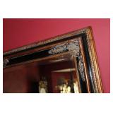 Antique Ornate Wooden Mirror with Detailed Frame