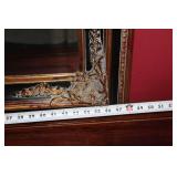 Antique Ornate Wooden Mirror with Detailed Frame