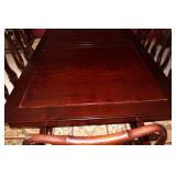 Elegant Dining Table with 10 Chairs and Extra Leaf