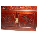 Antique Wooden Sideboard with Intricate Carved Design