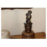 Decorative Tray with Scented Candle and Vintage Style Bottle