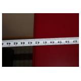 Red Wooden Cabinet with Glass Doors