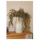 Decorative Ceramic Vase with Artificial Greenery Arrangement