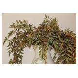 Decorative Ceramic Vase with Artificial Greenery Arrangement