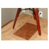 Mid-Century Style Tripod Floor Lamp with Burlap Shade