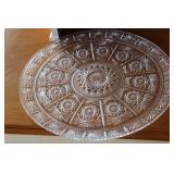 Glass Serving Platter and Printed Cutting Board Set