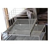 Set of Metal Mesh Desk Organizers with Drawers and File Holders