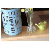 Set of Artificial Flowers in Vases with Decorative Accent