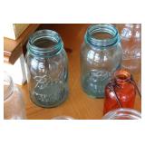 Collection of 14 Vintage Ball and Kerr Mason Jars with Lids