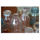 Collection of 14 Vintage Ball and Kerr Mason Jars with Lids