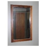 Vintage Wooden Framed Mirror with Natural Finish
