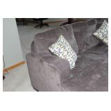 Gray Sectional Sofa with Decorative Pillows
